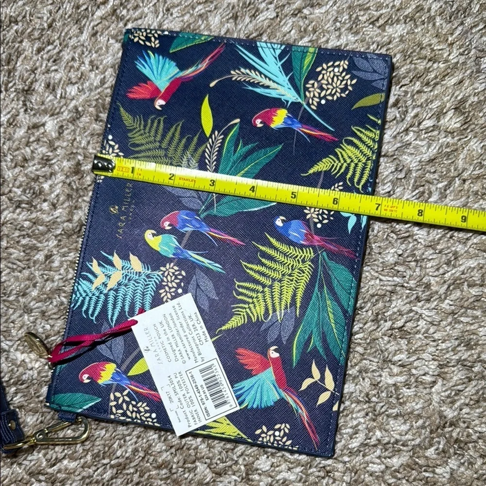 Sara Miller Clutch Cosmetic Pouch Tropical Parrot